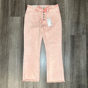 VERVET BY FLYING MONKEY Light Pink Wide Leg Flare Jeans